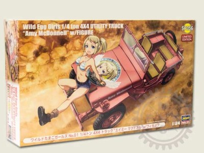 Hasegawa 52156 Машина Wild Egg Girls 1/4 ton 4x4 UTILITY TRUCK &quot;Amy McDonnell&quot; w/FIGURE (HASEGAWA) 1/24