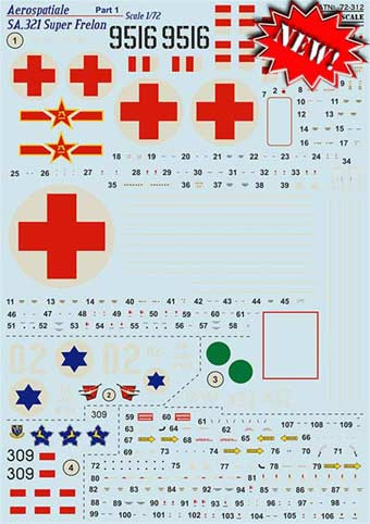 Print Scale 72-312 SA.321 Super Frelon - part 1 (wet decals) 1/72