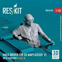 Reskit F48086 Male driver US NAVY A/S32A-49 Deck Tractor 3 1/48