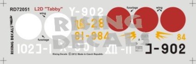 Rising Decals 72051 L2D1/2 Tabby (7x Japanese camo) 1/72