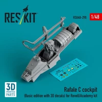 Reskit U48290 Rafale C cockpit (Basic edition with 3D) 1/48