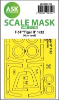 Art Scale 200-M32109 Northrop F-5F Tiger II wheels and canopy frame paint mask (outside only) 1/32
