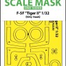 Art Scale 200-M32109 Northrop F-5F Tiger II wheels and canopy frame paint mask (outside only) 1/32