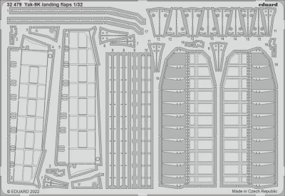 Eduard 32479 SET Yak-9K landing flaps (ICM) 1/32