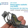 Quinta studio QR+32046 Комплект ремней для истребителя Великобритании, с середины ВМВ (с металлическими пряжками) (для всех моделей) 1/32