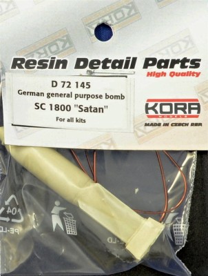 Kora Model D72145 German general purpose bomb SC 1800 'Satan' 1/72