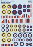 Print Scale 72445 RAF National Insignia. Hawker Hurricane 1/72