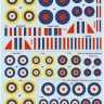Print Scale 72445 RAF National Insignia. Hawker Hurricane 1/72