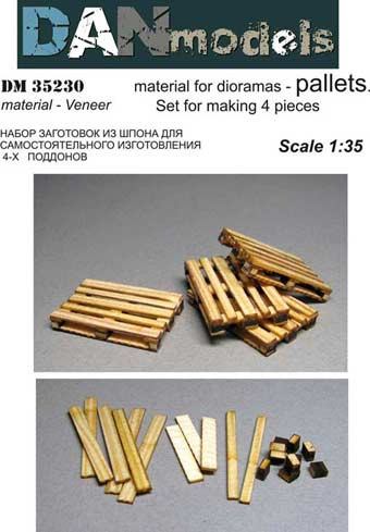 Dan Models 35230 материал для диорам - Европоддоны. Набор для изготовления 4 шт материал - шпон