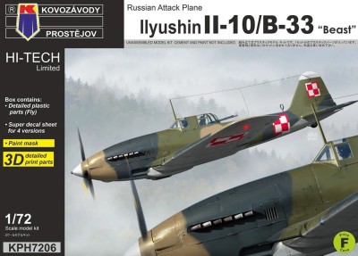 Kovozavody Prostejov H7206 Ilyushin IL-10/B-33 'Beast' (4x camo) HI-TECH 1/72