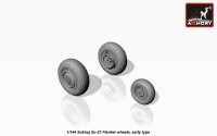Armory ARAW14005 Sukhoi Su-27 Flanker wheels, early type hubs 1/144