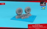 Armory ARAW32407 Supermarine Spitfire wheels with weighted tyres of block pattern & 4-spoke hubs 1/32
