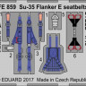Eduard FE859 Su-35 Flanker E seatbelts STEEL 1/48