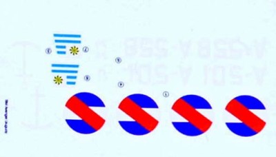 Lf Model C44100 Decals Grumman TBF Avenger over Uruguay Pt.2 1/144