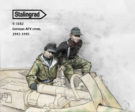 Stalingrad 3182 Германские танкисты, 2 фигуры 1:35