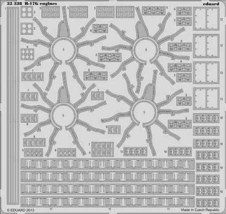 Eduard 32338 B-17G engines