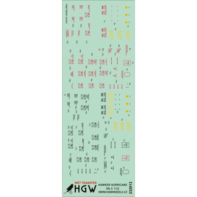 HGW 232013 STENCILS Hawker Hurricane 1/32