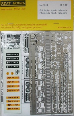 Reji Model 1014 Sport/Rally cars belts and buckles (PE parts) 1/12