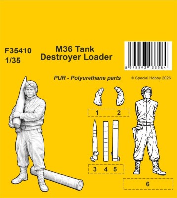 CMK F35410 M36 Tank Destroyer Loader (1 fig.) 1/35