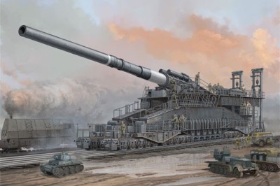 Hobby Boss 82911 Пушка German 80cm K(E) Railway Gun Dora 1/72