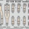 Eduard FE1339 B-24D seatbelts STEEL (REV) 1/48