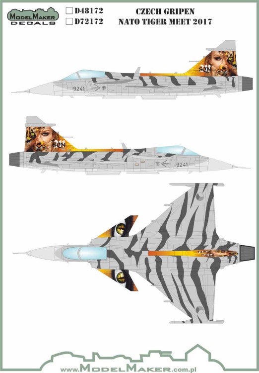 Model Maker Decals D72172 Czech Gripen NTM 2017 1/72