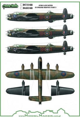 Model Maker Decals MD48168 Avro Lancaster in Polish service part I 1/48