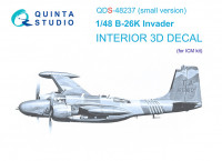 Quinta studio QDS-48237 B-26K (ICM) (Small version) 3D Декаль интерьера кабины 1/48