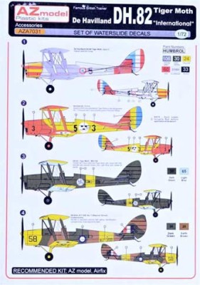 Az Model A7031 Decals DH.82 'International' (4x camo) 1/72