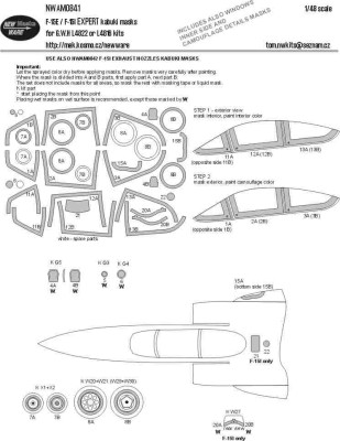 New Ware NWA-M0841 Mask F-15 E/I EXPERT (GWH L4822/16) 1/48