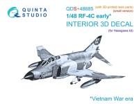 Quinta studio QDS+48685 RF-4C Phantom II (early) (Hasegawa) (малая версия) (с 3D-печатными деталями) 1/48