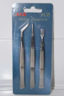Jas 4108 Набор пинцетов, 3 шт.