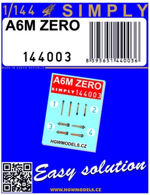 HGW 144003 Seatbelts A6M Zero (SIMPLY) 1/144