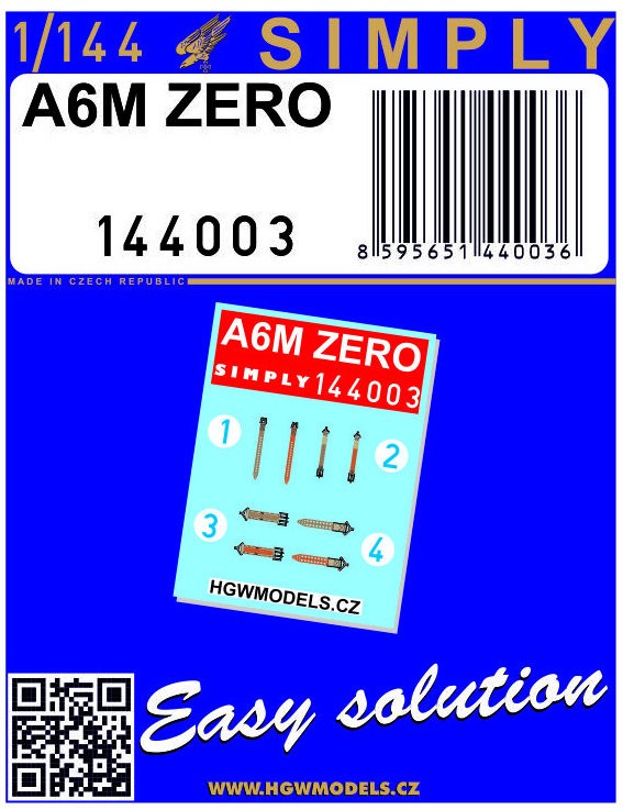 HGW 144003 Seatbelts A6M Zero (SIMPLY) 1/144