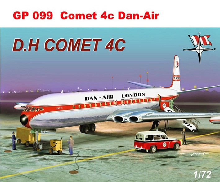 Mach 2 MACHGP099 de Havilland Comet 4C Dan-Air London 1/72