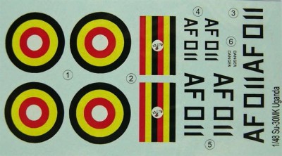 LF Model C4865 Decals Su-30 MK2 over Uganda (TRUMP/ACAD) 1/48