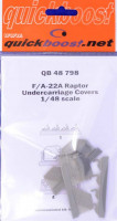 QuickBoost QB48798 F/A-22A Raptor undercarriage covers (HAS) 1/48