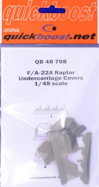 QuickBoost QB48798 F/A-22A Raptor undercarriage covers (HAS) 1/48