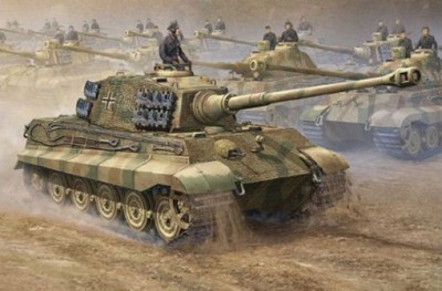 Trumpeter 00910 Немецкий Танк Кинг Тигр 2 с башнями Хеншель и Порше 1/16
