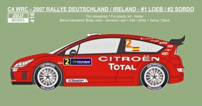Reji Model JM416 Citroen C4 WRC Rallye Deutschl./Ireland 2007 1/24