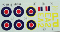 LF Model C7249 Decals Bf 109G Captured (FUJ/HAS) Part II. 1/72