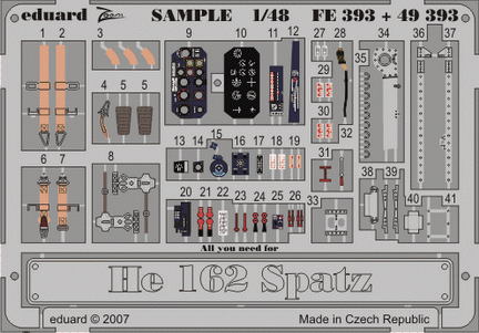 Eduard FE393 He 162 Spatz S.A. DRA