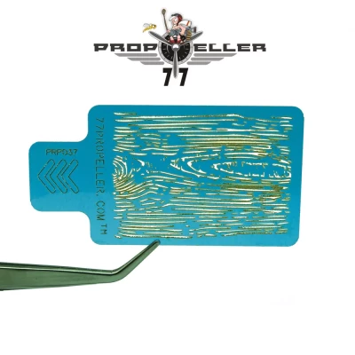 77 Propeller 77PRP037 Airbrush Stencils 'Wood TEXTURE' (60mm x 40mm)