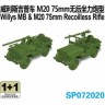 S-Model SP072020 Два Виллиса с 75-мм безоткатками М20 1/72