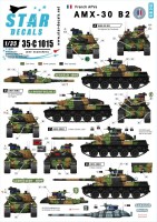 Star Decals 35-C1015 AMX-30B2 French Main Battle Tank. French Cold War and modern markings 1/35