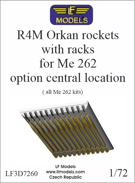 Lf Model 3D7260 R4M Orkan rockets w/ racks - central location 1/72