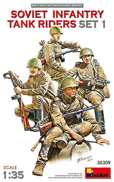 Miniart 35309 1/35 Soviet Tank Riders set No.1 (4 fig.)