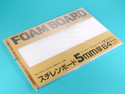 Tamiya 70139 Пенопластовые листы (белые, матовые, плотные) толщиной 4мм (2шт.), размером В4 (36,4 х 25,7см)