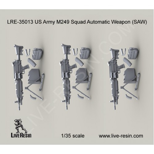LiveResin LRE35013 M249 Squad Automatic Weapon (SAW) 1/35