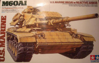 Tamiya 35157 Американский танк морской пехоты M60A1 с реактивной броней с 2 фигурами танкистов 1/35